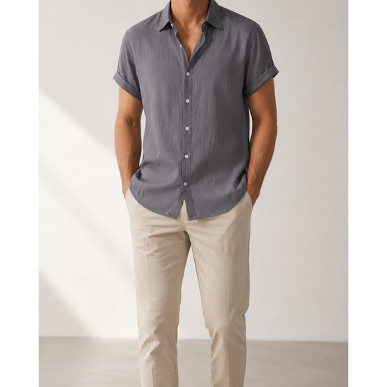 Short-sleeved cotton summer golf t-shirt