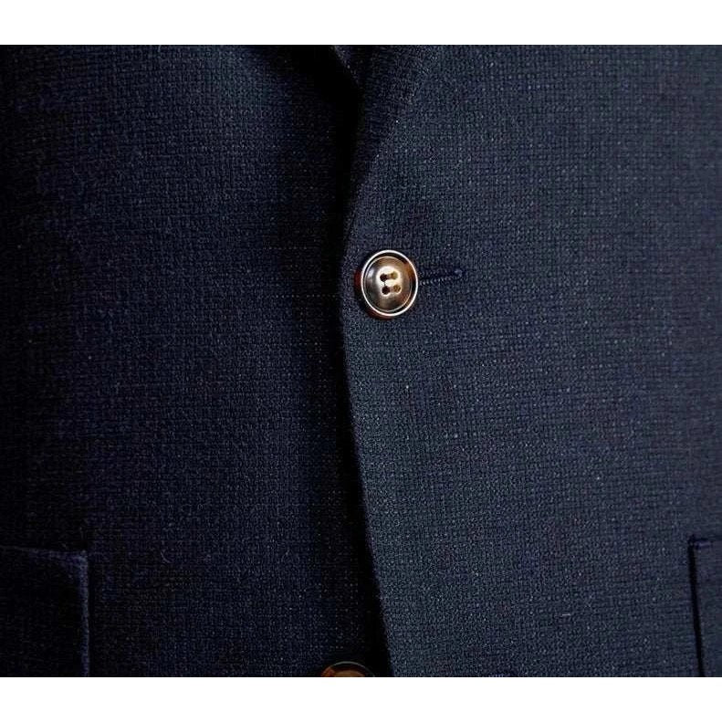 Slim fit cotton-linen blend jacket