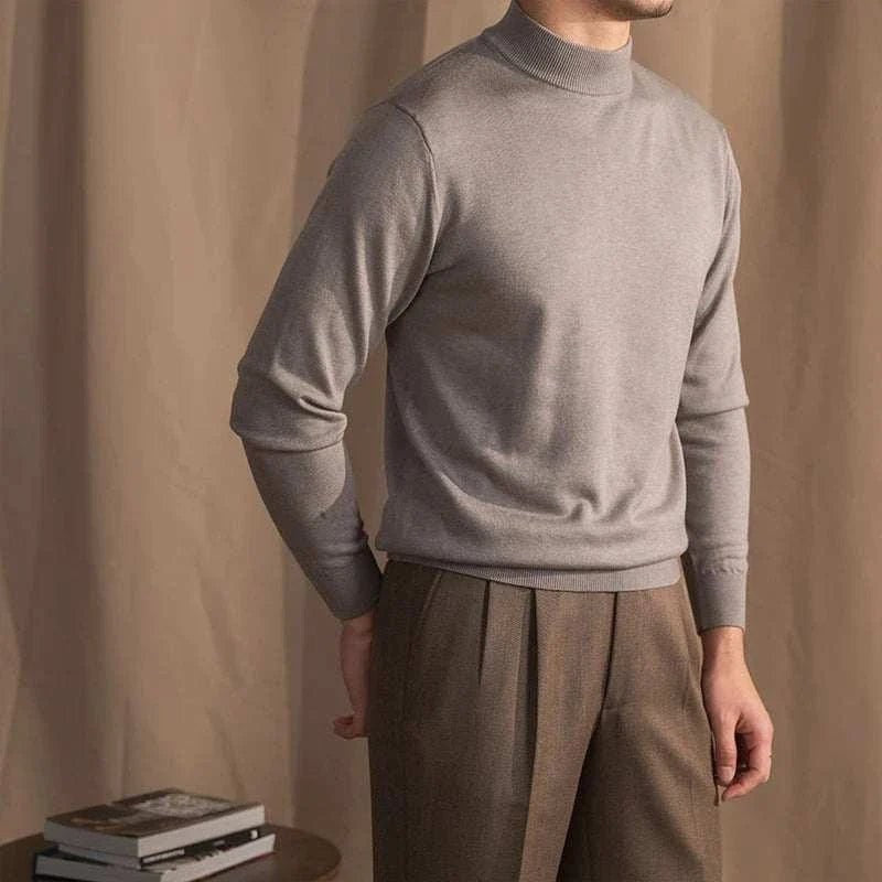 Slim fit half-turtleneck sweater