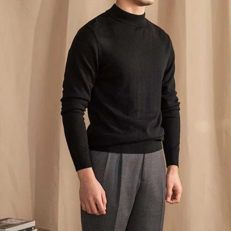 Slim fit half-turtleneck sweater