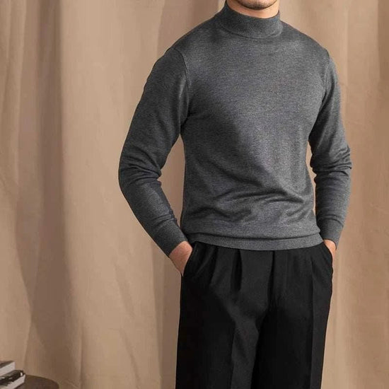 Slim fit half-turtleneck sweater
