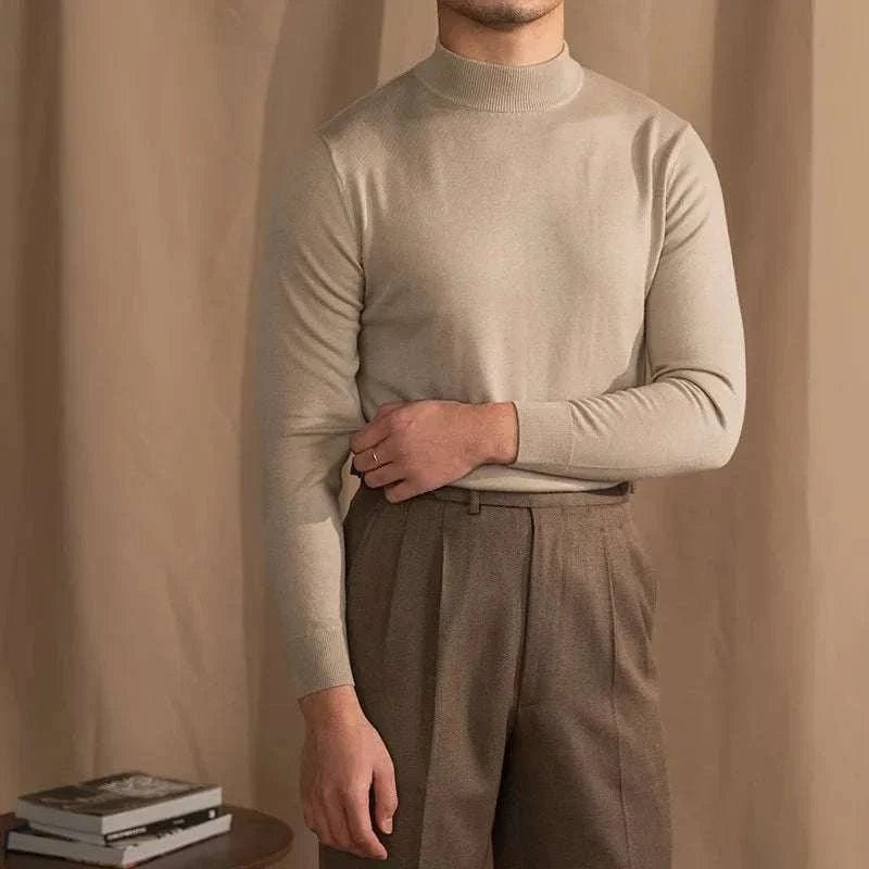 Slim fit half-turtleneck sweater