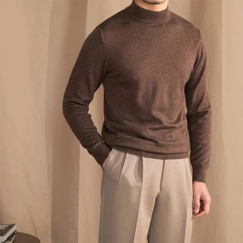 Slim fit half-turtleneck sweater