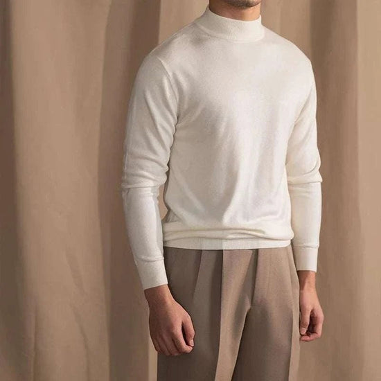 Slim fit half-turtleneck sweater