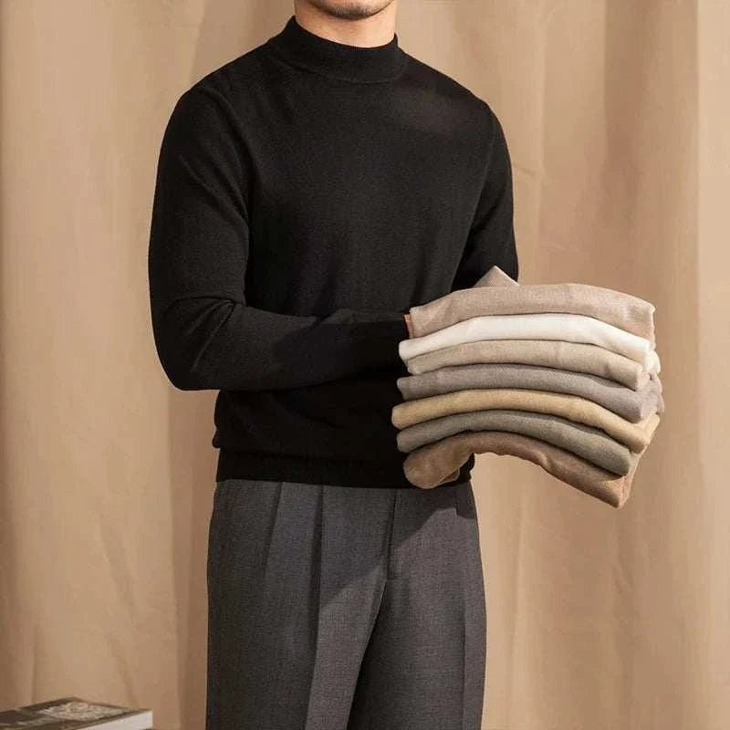 Slim fit half-turtleneck sweater