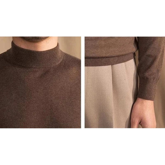 Slim fit half-turtleneck sweater