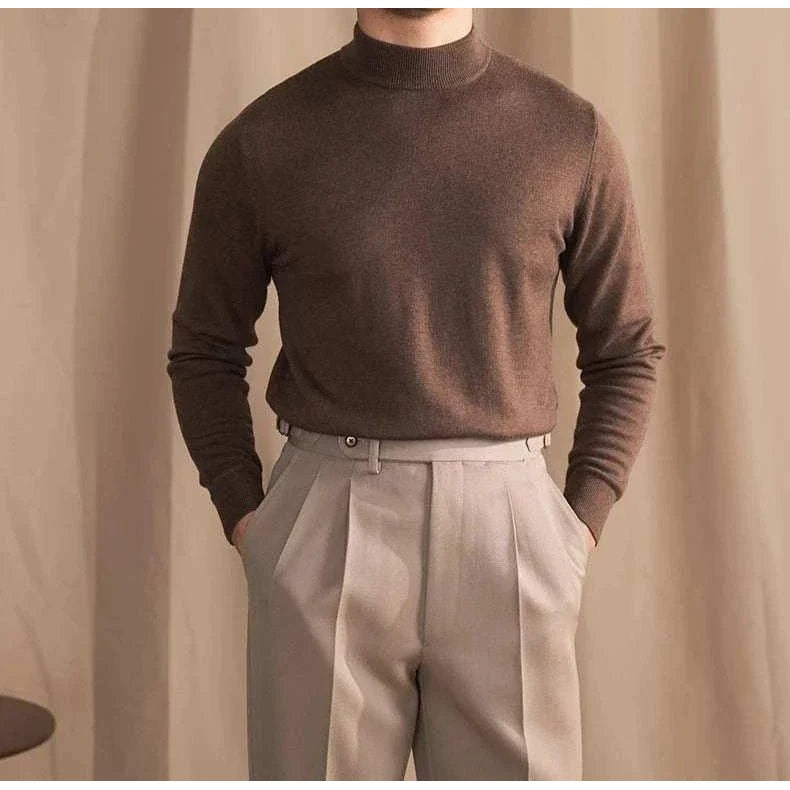 Slim fit half-turtleneck sweater