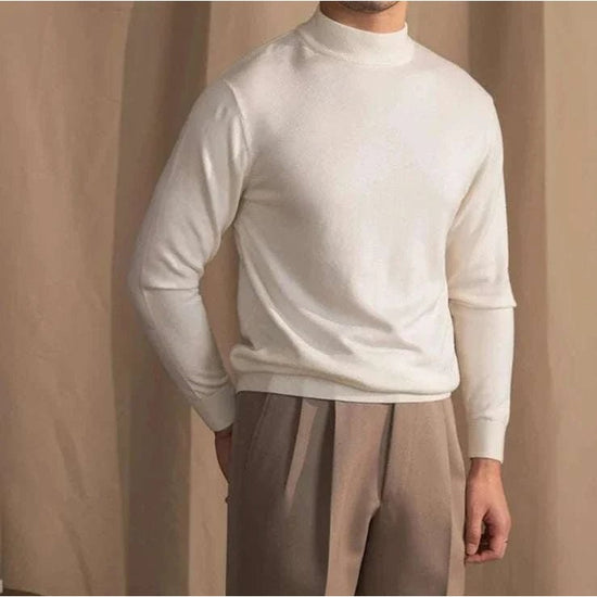 Slim fit half-turtleneck sweater