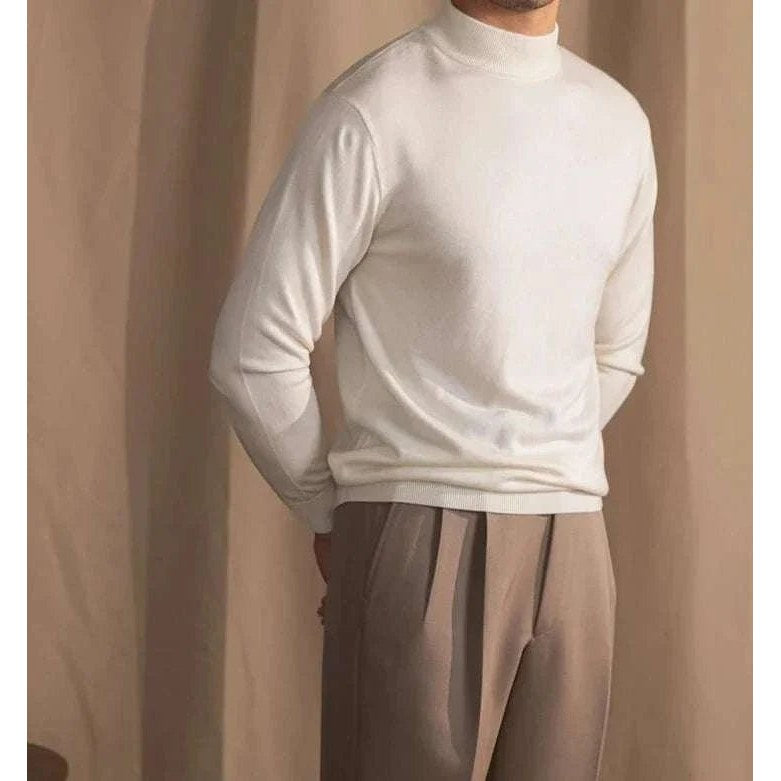 Slim fit half-turtleneck sweater