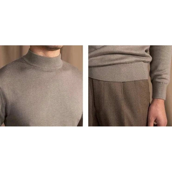 Slim fit half-turtleneck sweater