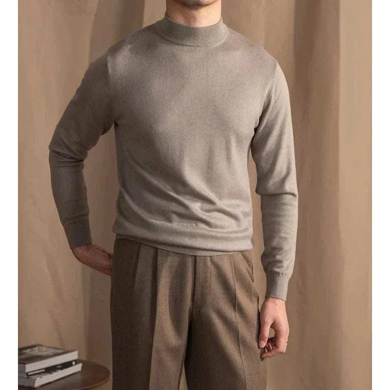 Slim fit half-turtleneck sweater