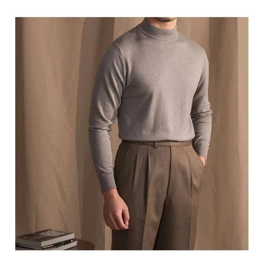 Slim fit half-turtleneck sweater