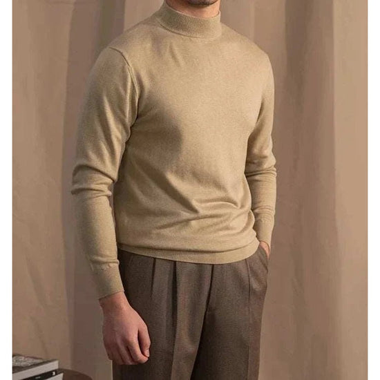 Slim fit half-turtleneck sweater