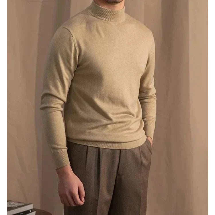 Slim fit half-turtleneck sweater