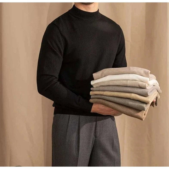 Slim fit half-turtleneck sweater