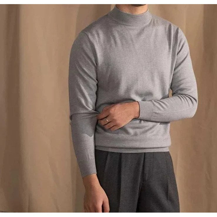 Slim fit half-turtleneck sweater