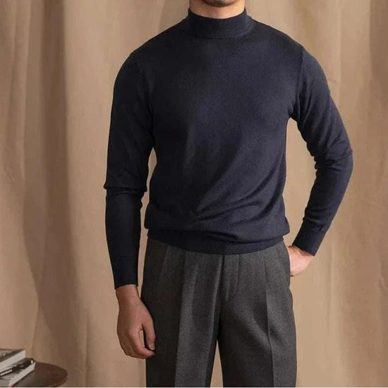 Slim fit half-turtleneck sweater