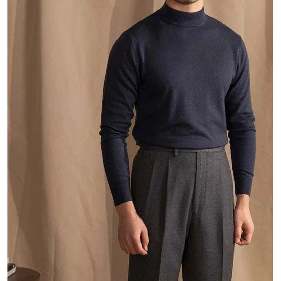 Slim fit half-turtleneck sweater