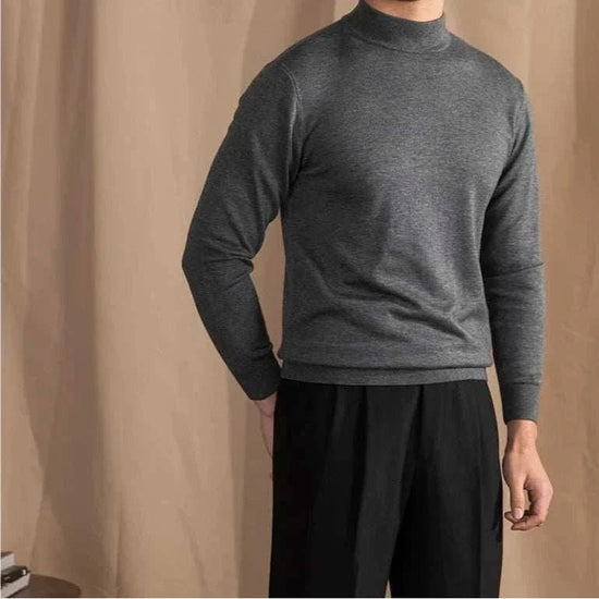 Slim fit half-turtleneck sweater