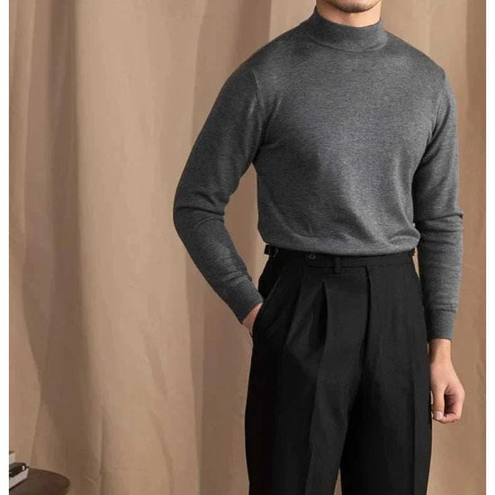 Slim fit half-turtleneck sweater
