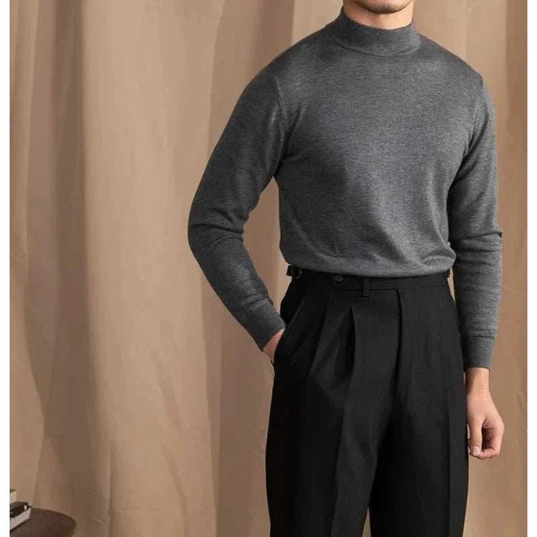 Slim fit half-turtleneck sweater