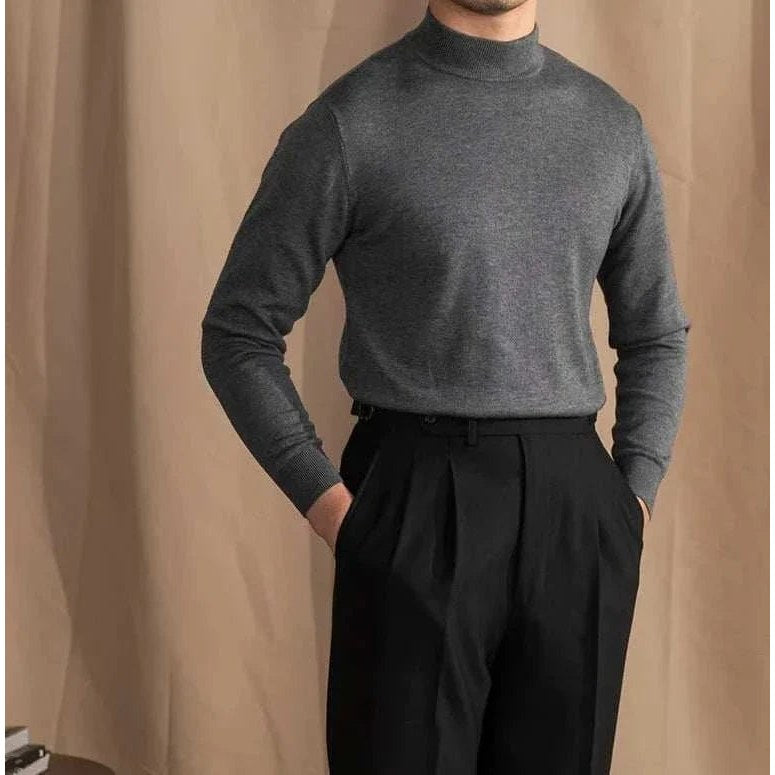 Slim fit half-turtleneck sweater