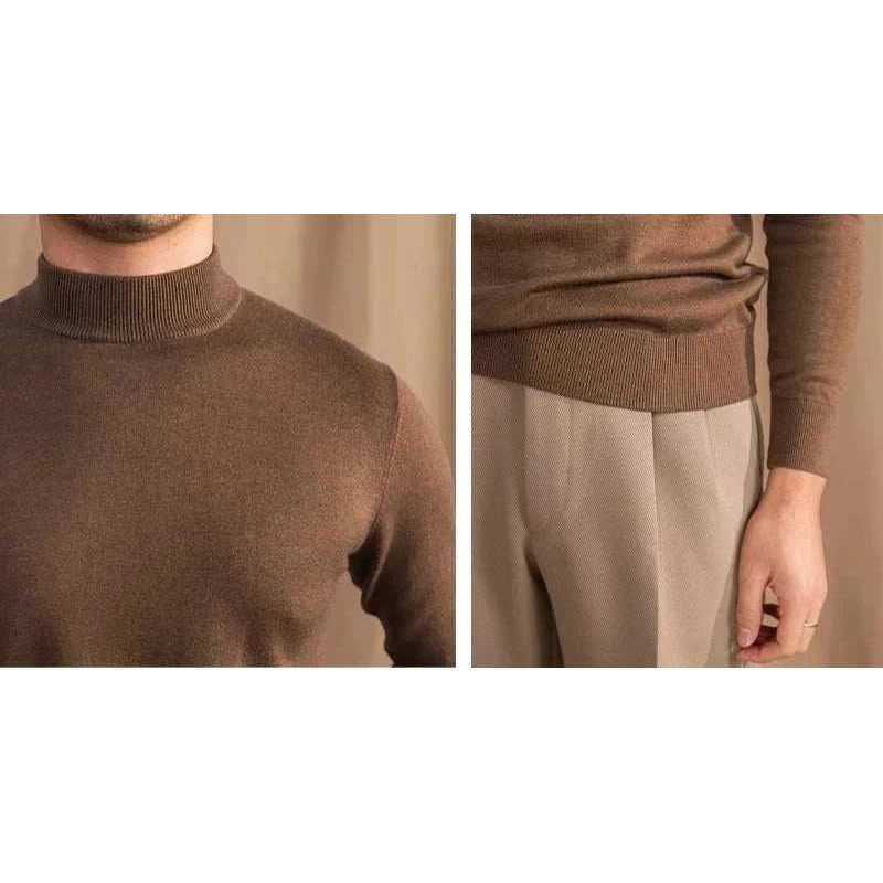 Slim fit half-turtleneck sweater