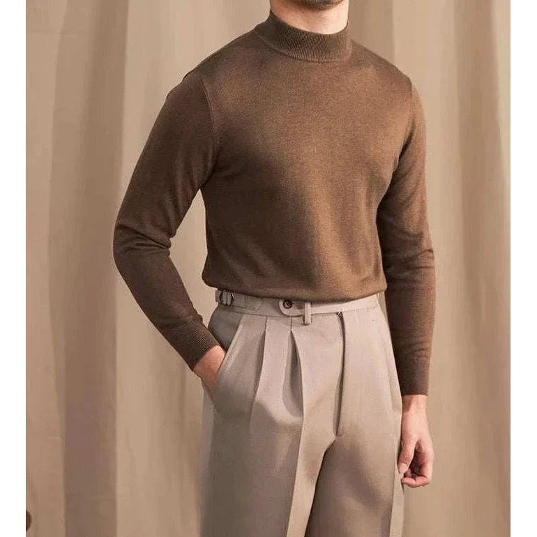 Slim fit half-turtleneck sweater
