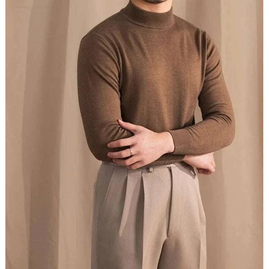 Slim fit half-turtleneck sweater