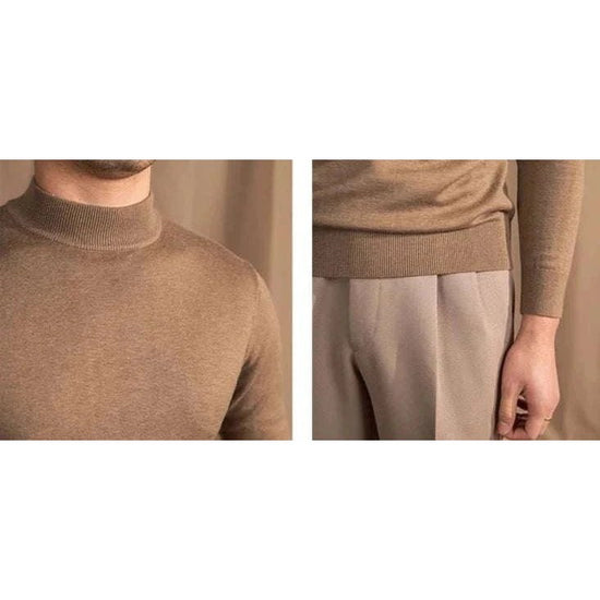 Slim fit half-turtleneck sweater