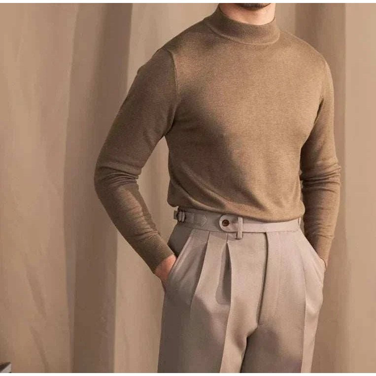 Slim fit half-turtleneck sweater