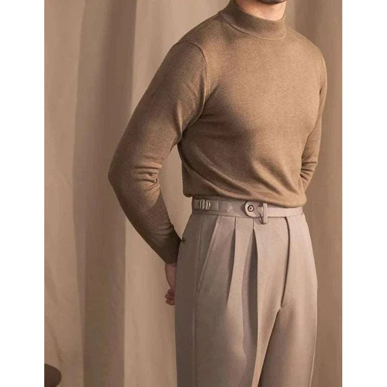 Slim fit half-turtleneck sweater