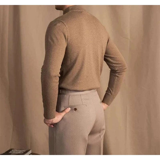 Slim fit half-turtleneck sweater