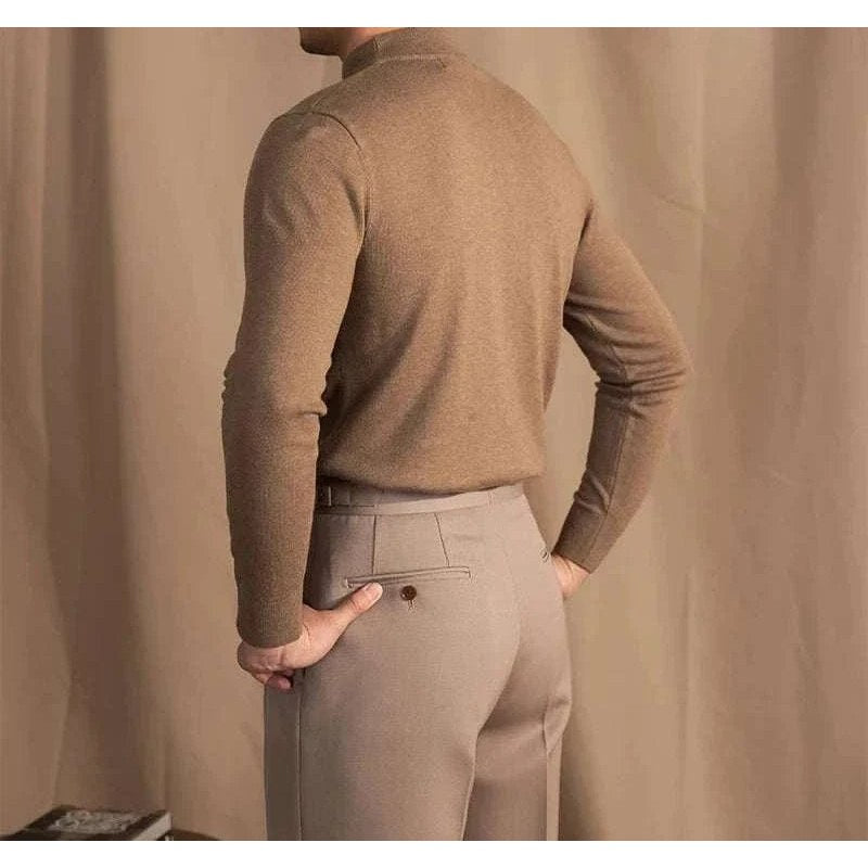 Slim fit half-turtleneck sweater