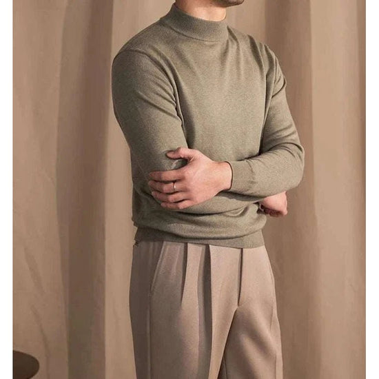 Slim fit half-turtleneck sweater