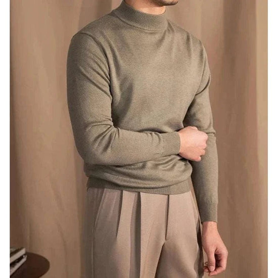 Slim fit half-turtleneck sweater