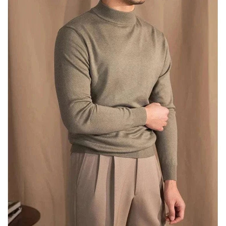 Slim fit half-turtleneck sweater