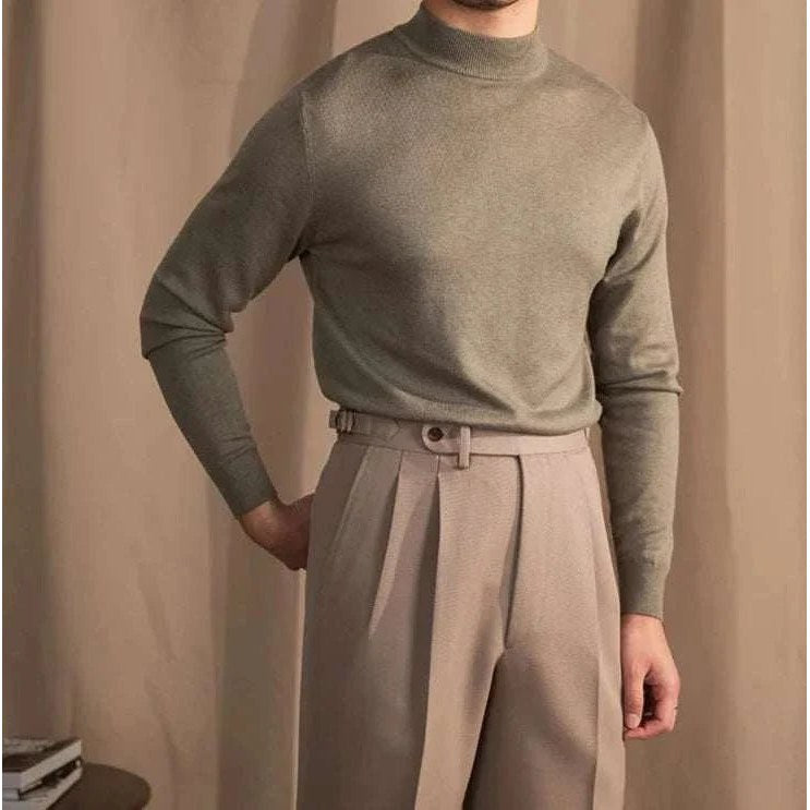 Slim fit half-turtleneck sweater