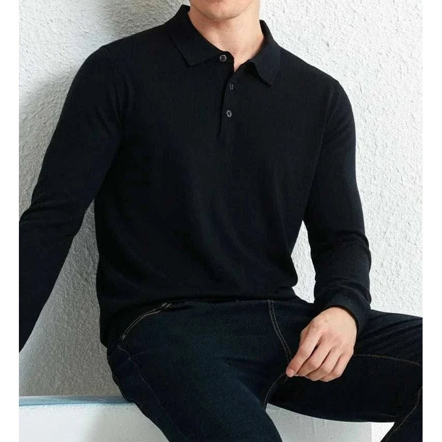 Slim fit wool autumn sweater