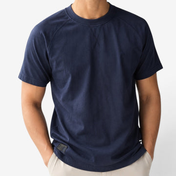Solid american retro heavy cotton t-shirt