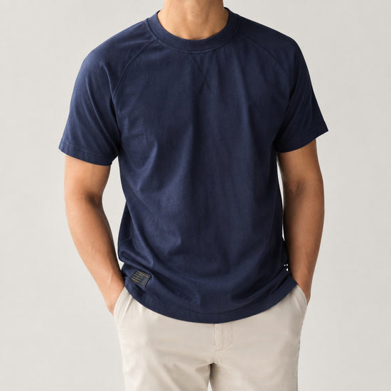 Solid american retro heavy cotton t-shirt