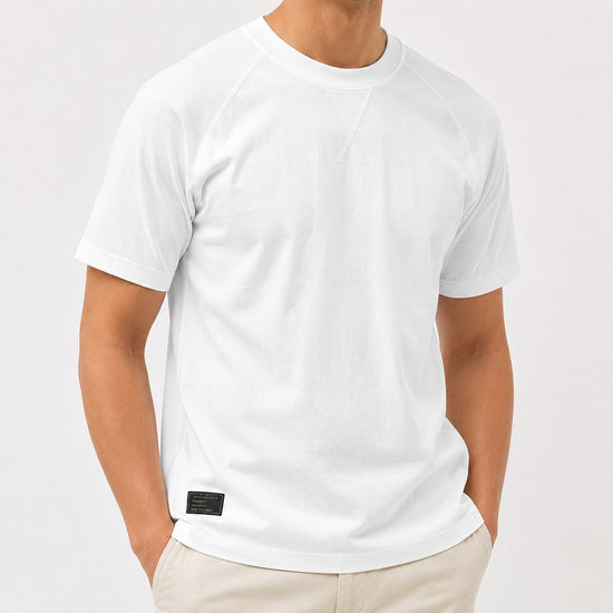 Solid american retro heavy cotton t-shirt