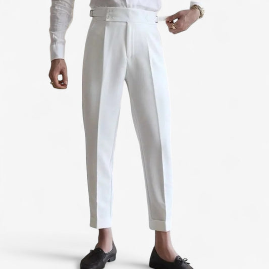 Straight business high-waist trousers