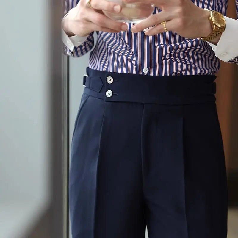 Straight business high-waist trousers
