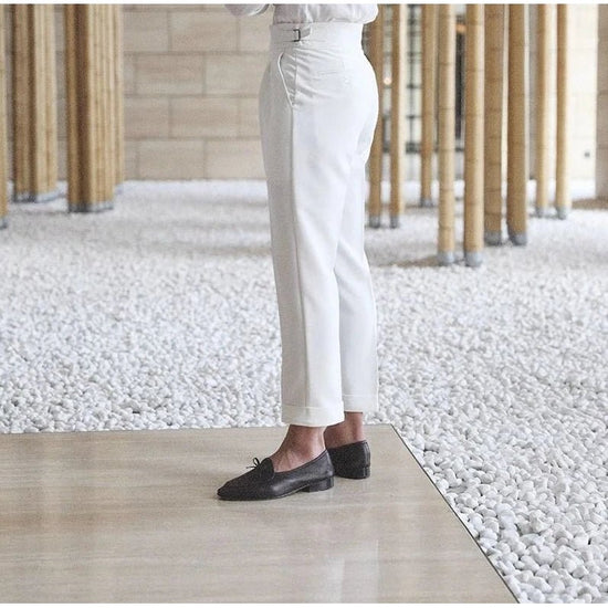 Straight business high-waist trousers