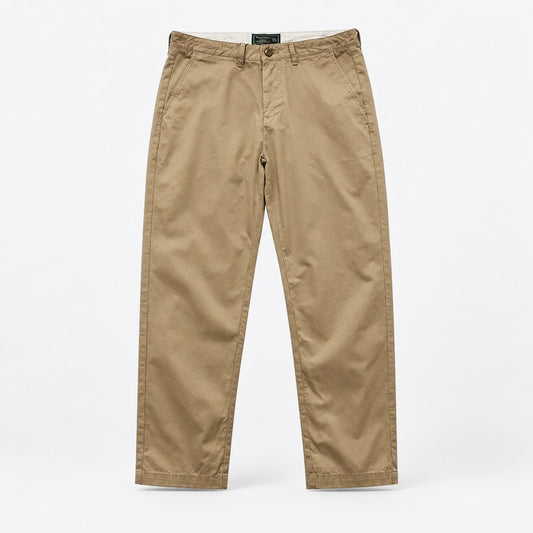 Straight leg cotton utility trousers