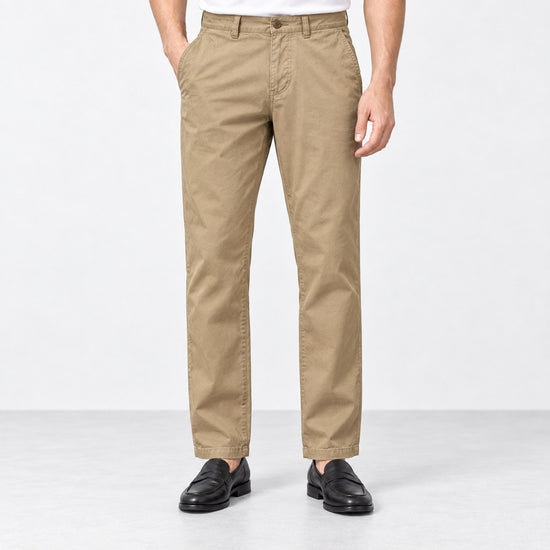 Straight leg cotton utility trousers