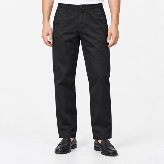 Straight leg cotton utility trousers