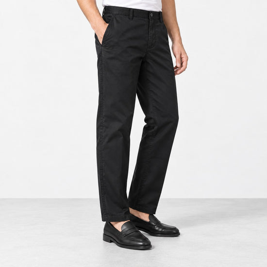 Straight leg cotton utility trousers