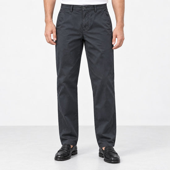 Straight leg cotton utility trousers